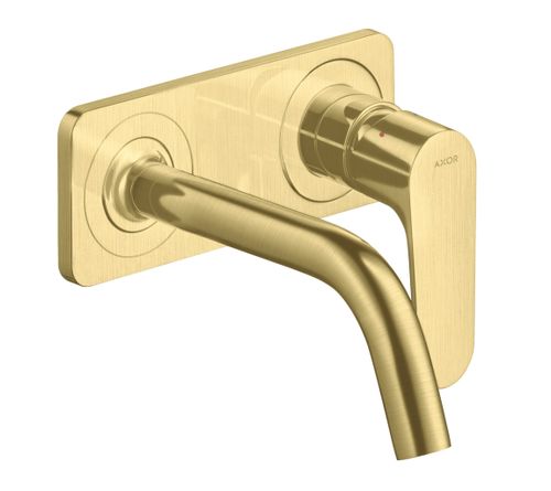 AXOR-HG-AXOR-Citterio-M-Einhebel-Waschtischmischer-Unterputz-fuer-Wandmontage-mit-Auslauf-167-mm-und-Platte-Brushed-Brass-34112950 gallery number 1